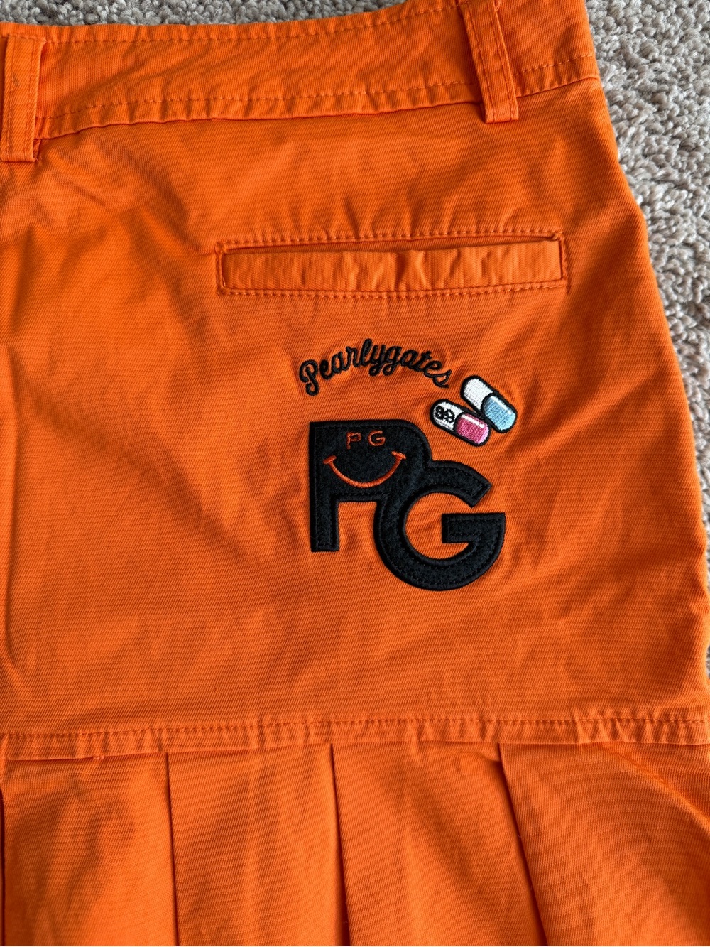 Pearly Gates Orange Pleated golf Skort embroidered patch’s size 1 - Picture 7 of 12